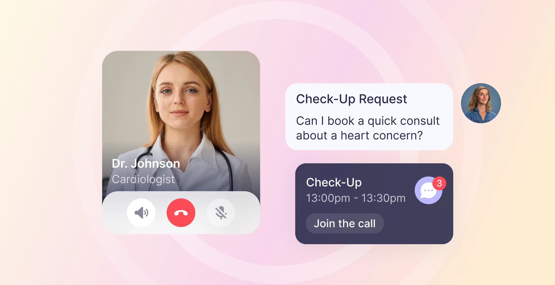 Patient requesting a quick consult with a doctor.